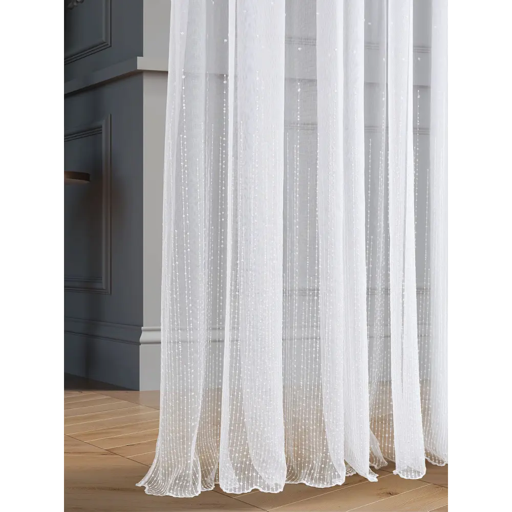 Фото 2 Тюль на шторной ленте At Home Либертас-02 150x260 см цвет белый Фото 2 Тюль на шторной ленте At Home Либертас-02 150x260 см цвет белый