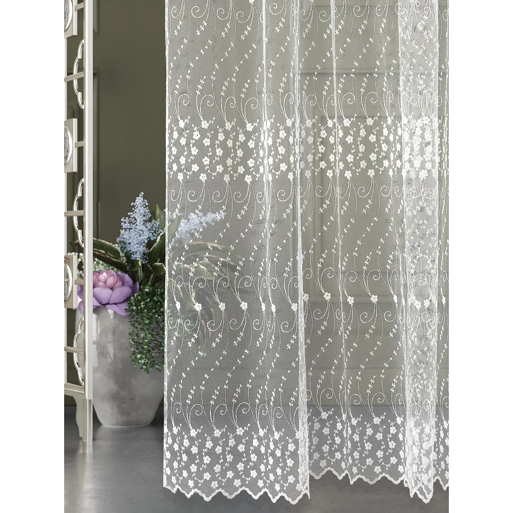 Фото 3 Тюль на шторной ленте At Home Томниц-160 300x270 см цвет белый