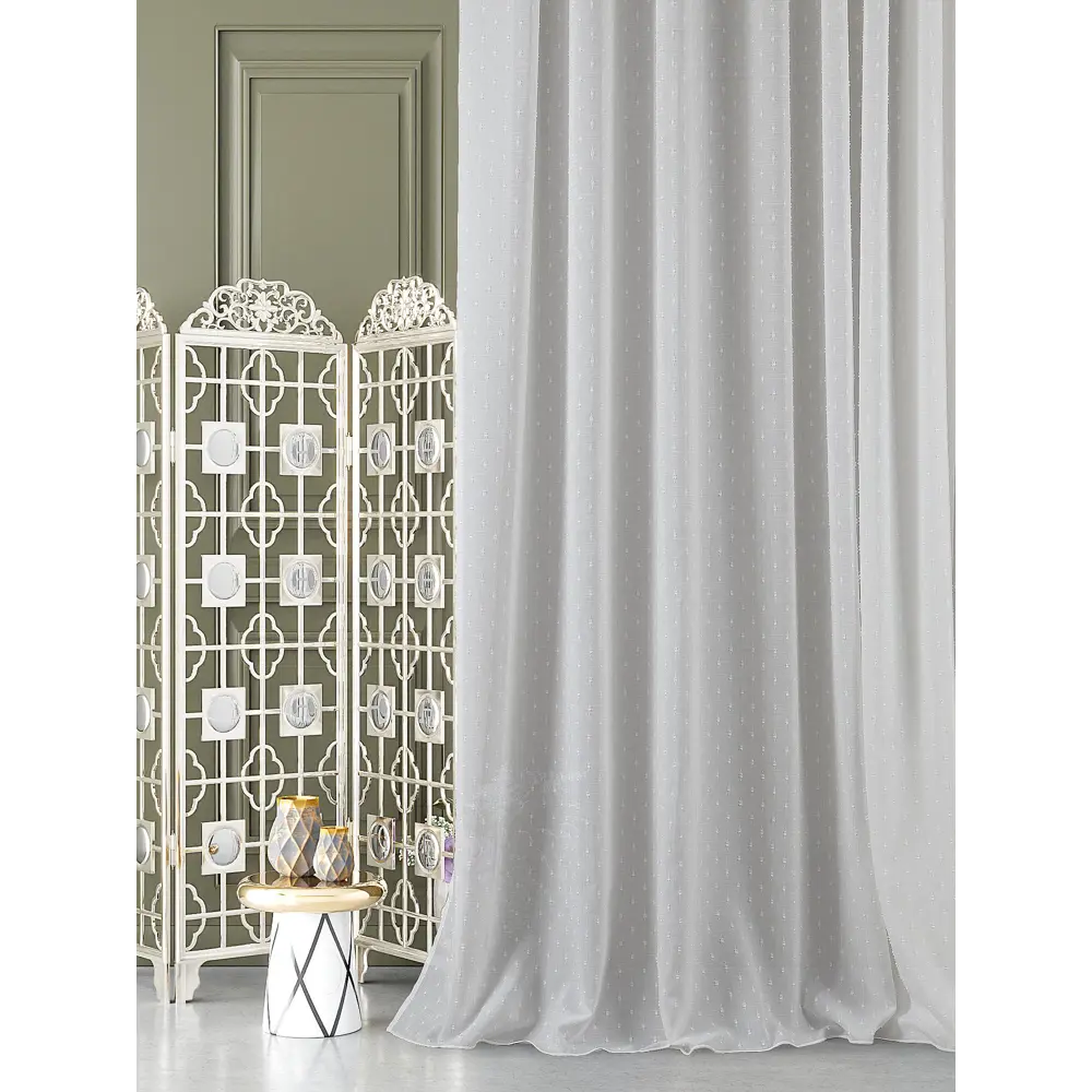 Фото 2 Тюль на шторной ленте At Home Томниц-163 300x290 см цвет белый