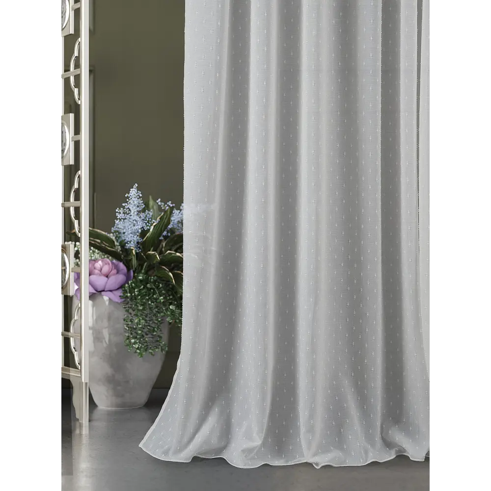 Фото 5 Тюль на шторной ленте At Home Томниц-163 300x240 см цвет белый