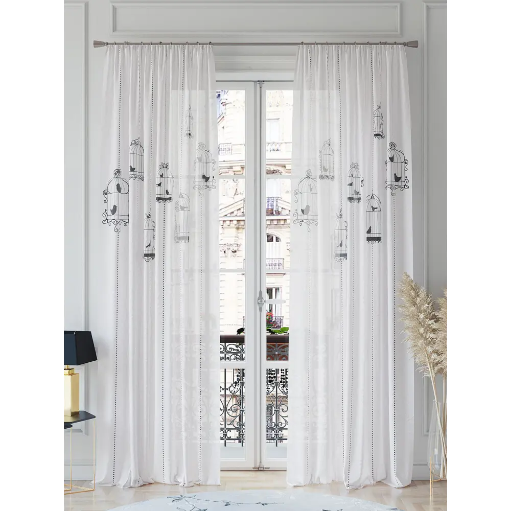 Фото 4 Тюль на шторной ленте At Home Рикренирс 150x250 см цвет белый Фото 4 Тюль на шторной ленте At Home Рикренирс 150x250 см цвет белый