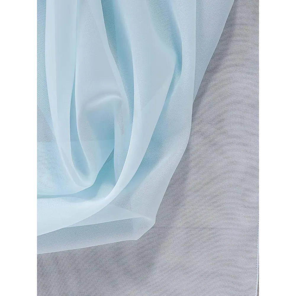 Фото 4 Тюль на шторной ленте At Home Лаури 300x230 см цвет серо-голубой