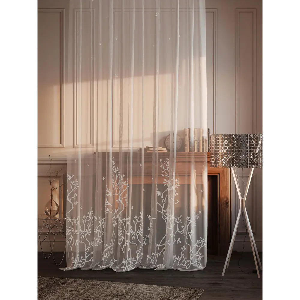 Фото 15 Тюль на шторной ленте At Home Лорелис-05 300x230 см цвет белый Фото 15 Тюль на шторной ленте At Home Лорелис-05 300x230 см цвет белый