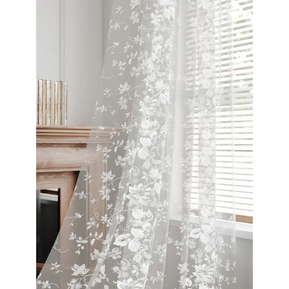 Фото 12 Тюль на шторной ленте At Home Лорелис-14 300x230 см цвет белый Фото 12 Тюль на шторной ленте At Home Лорелис-14 300x230 см цвет белый