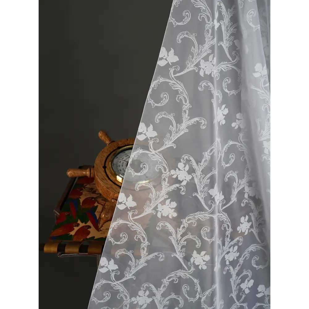 Фото 6 Тюль на шторной ленте At Home Лорелис-06 300x230 см цвет белый