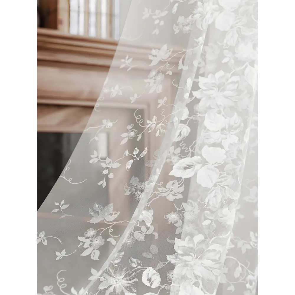 Фото 2 Тюль на шторной ленте At Home Лорелис-14 300x230 см цвет белый Фото 2 Тюль на шторной ленте At Home Лорелис-14 300x230 см цвет белый