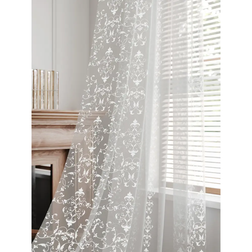 Фото 5 Тюль на шторной ленте At Home Тюль Лорелис 300x240 см цвет белый Фото 5 Тюль на шторной ленте At Home Тюль Лорелис 300x240 см цвет белый