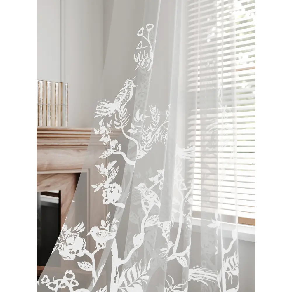 Фото 8 Тюль на шторной ленте At Home Лорелис-10 300x240 см цвет белый Фото 8 Тюль на шторной ленте At Home Лорелис-10 300x240 см цвет белый