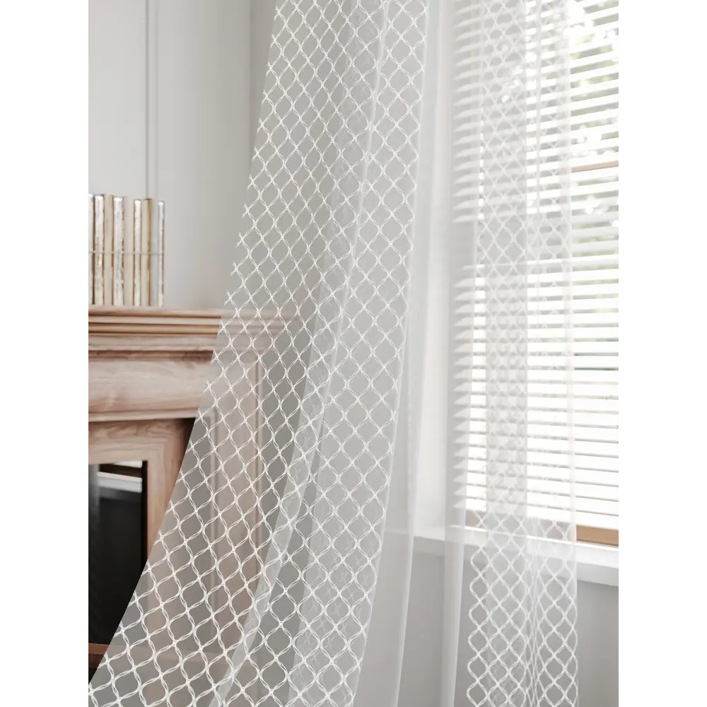 Фото 4 Тюль на шторной ленте At Home Лорелис-02 300x250 см цвет белый Фото 4 Тюль на шторной ленте At Home Лорелис-02 300x250 см цвет белый