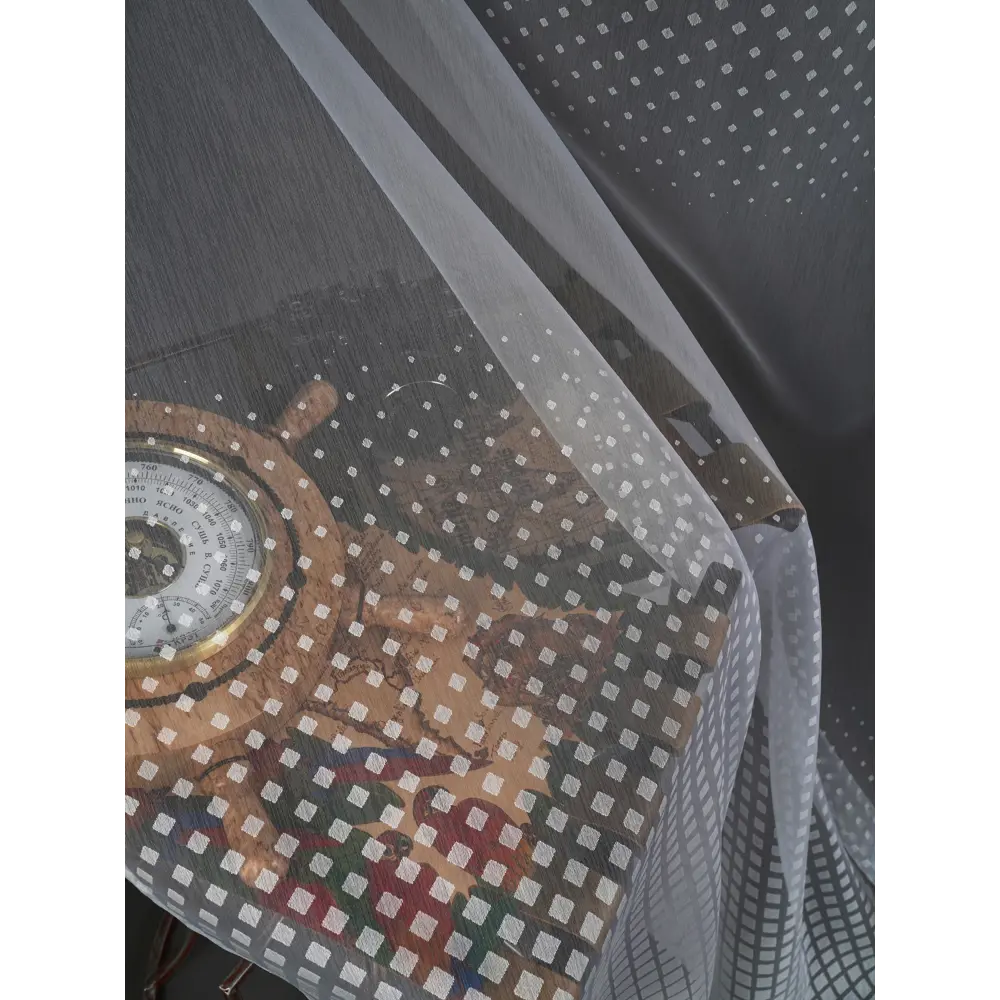 Фото 10 Тюль на шторной ленте At Home Лорелис-01 300x260 см цвет белый