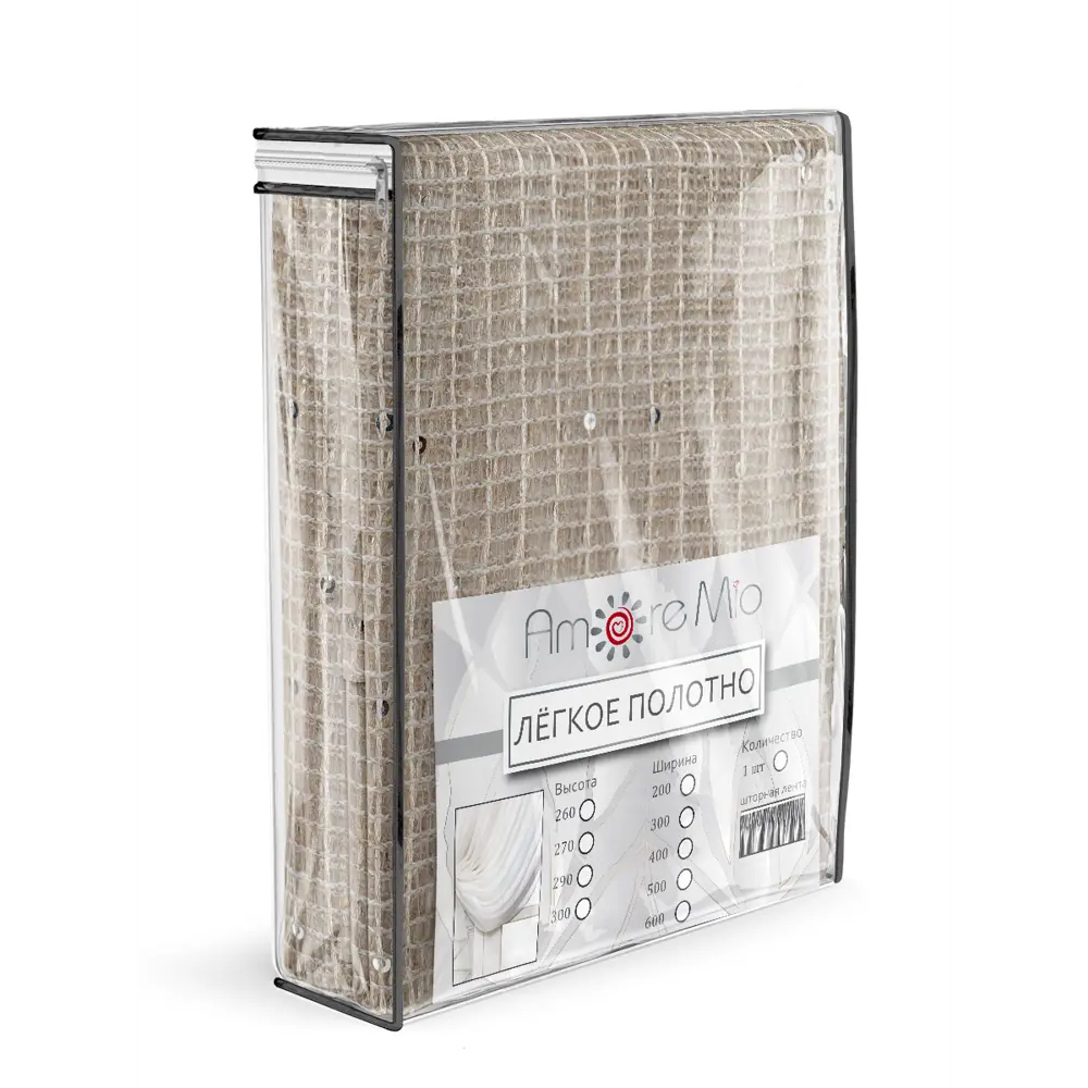 Фото 9 Тюль на шторной ленте Amore Mio Сетка Premium 300x270 см цвет шампань