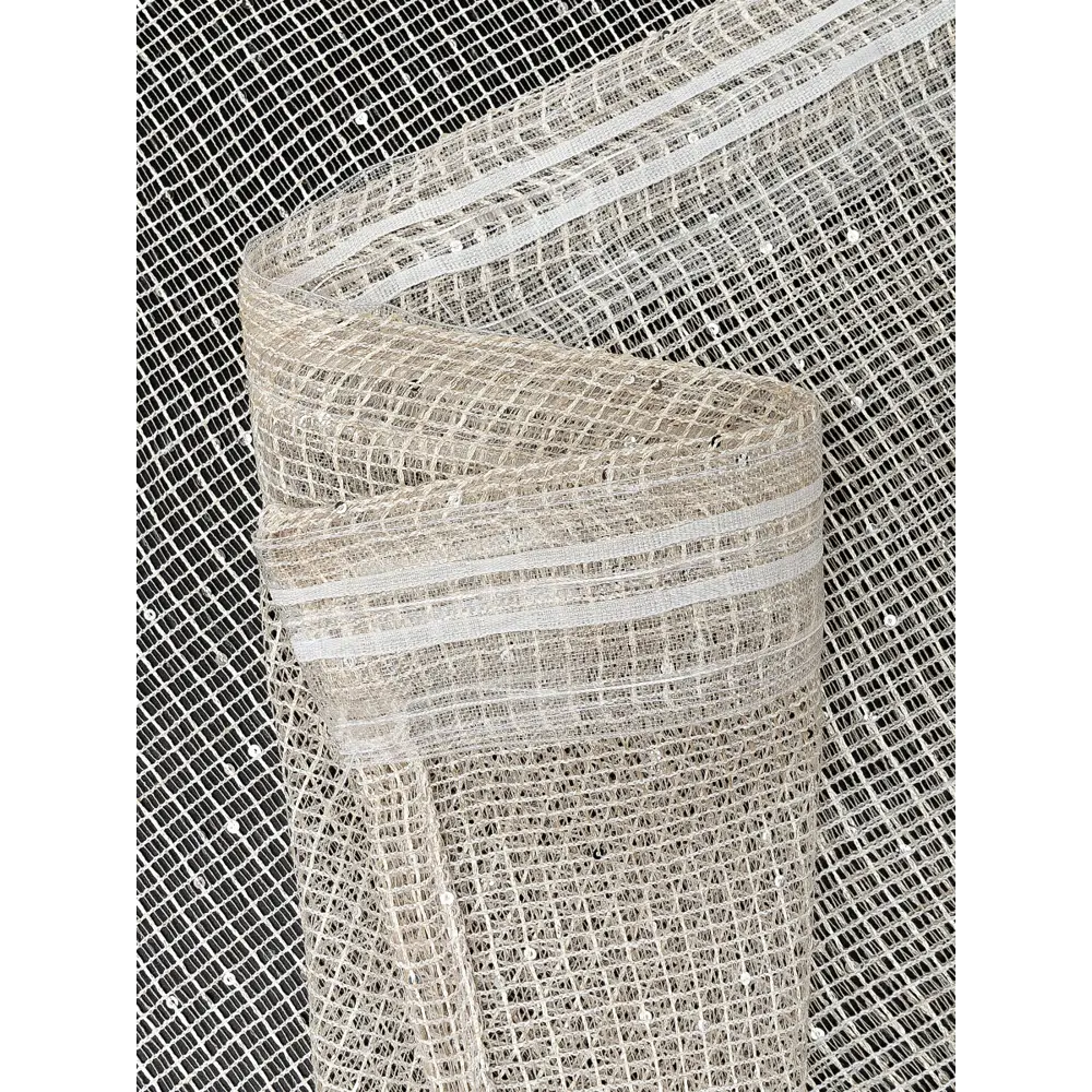 Фото 6 Тюль на шторной ленте Amore Mio Сетка Premium 300x270 см цвет шампань