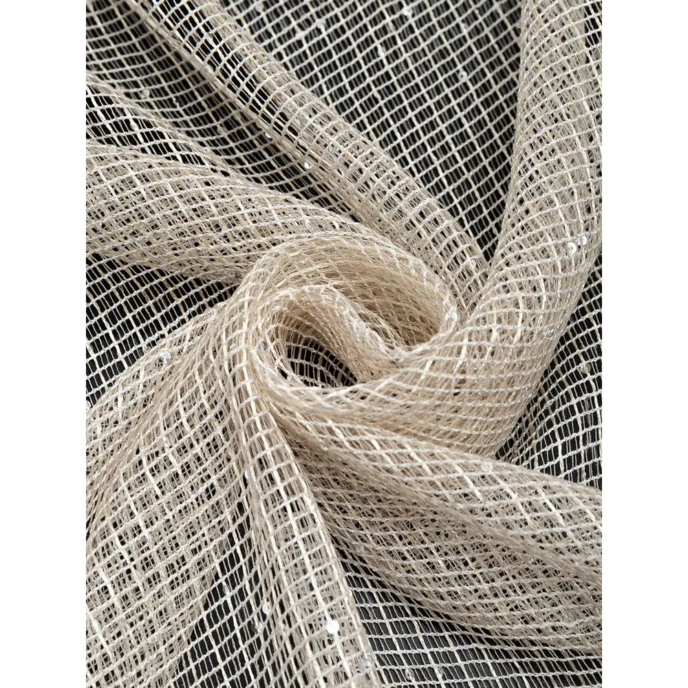 Фото 8 Тюль на шторной ленте Amore Mio Сетка Premium 300x270 см цвет шампань