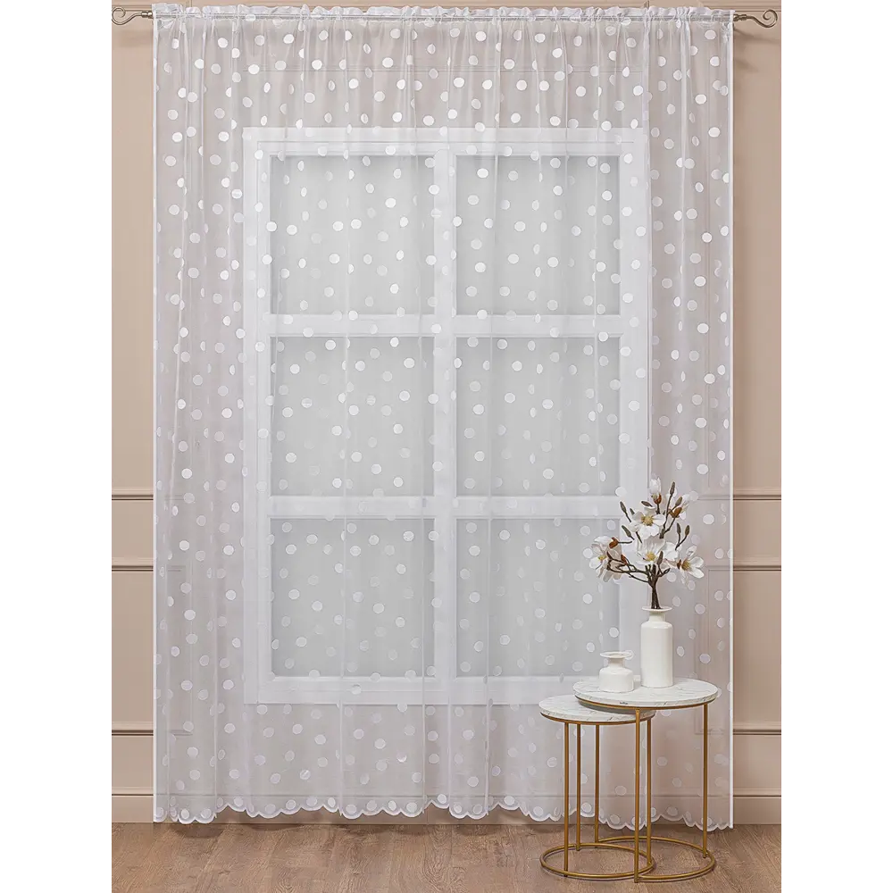 Фото Тюль на шторной ленте Amore Mio жаккардовый 6PL 300x270 см цвет белый Фото Тюль на шторной ленте Amore Mio жаккардовый 6PL 300x270 см цвет белый