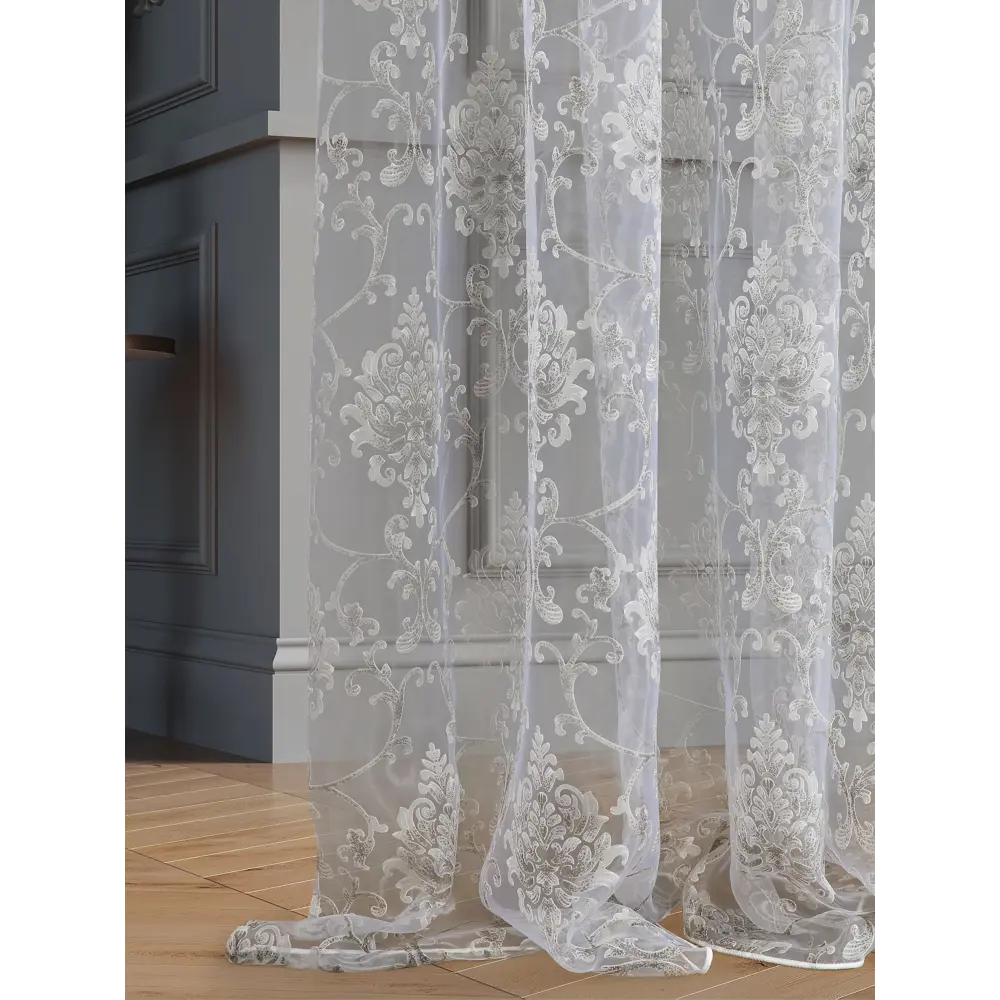 Фото 2 Тюль на шторной ленте At Home Тефида-100 300x260 см цвет серый Фото 2 Тюль на шторной ленте At Home Тефида-100 300x260 см цвет серый