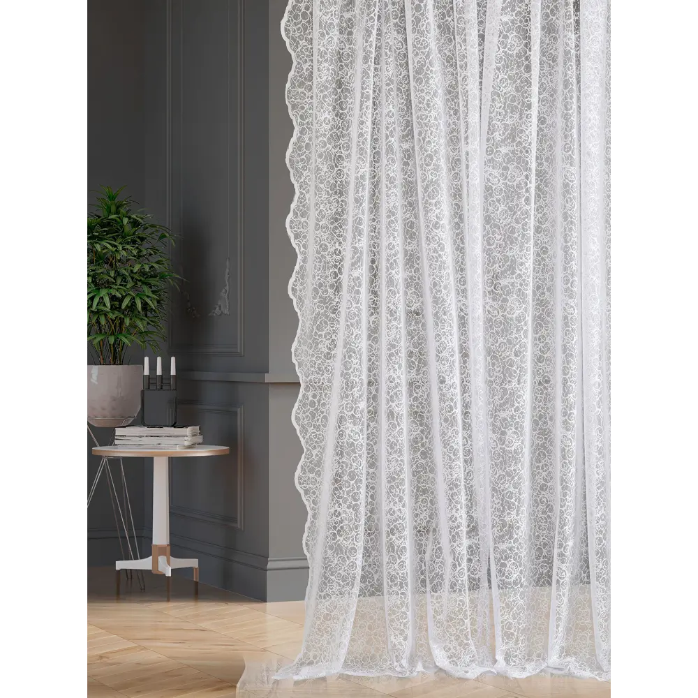 Фото 3 Тюль на шторной ленте At Home Рунаи-59 300x290 см цвет белый Фото 3 Тюль на шторной ленте At Home Рунаи-59 300x290 см цвет белый