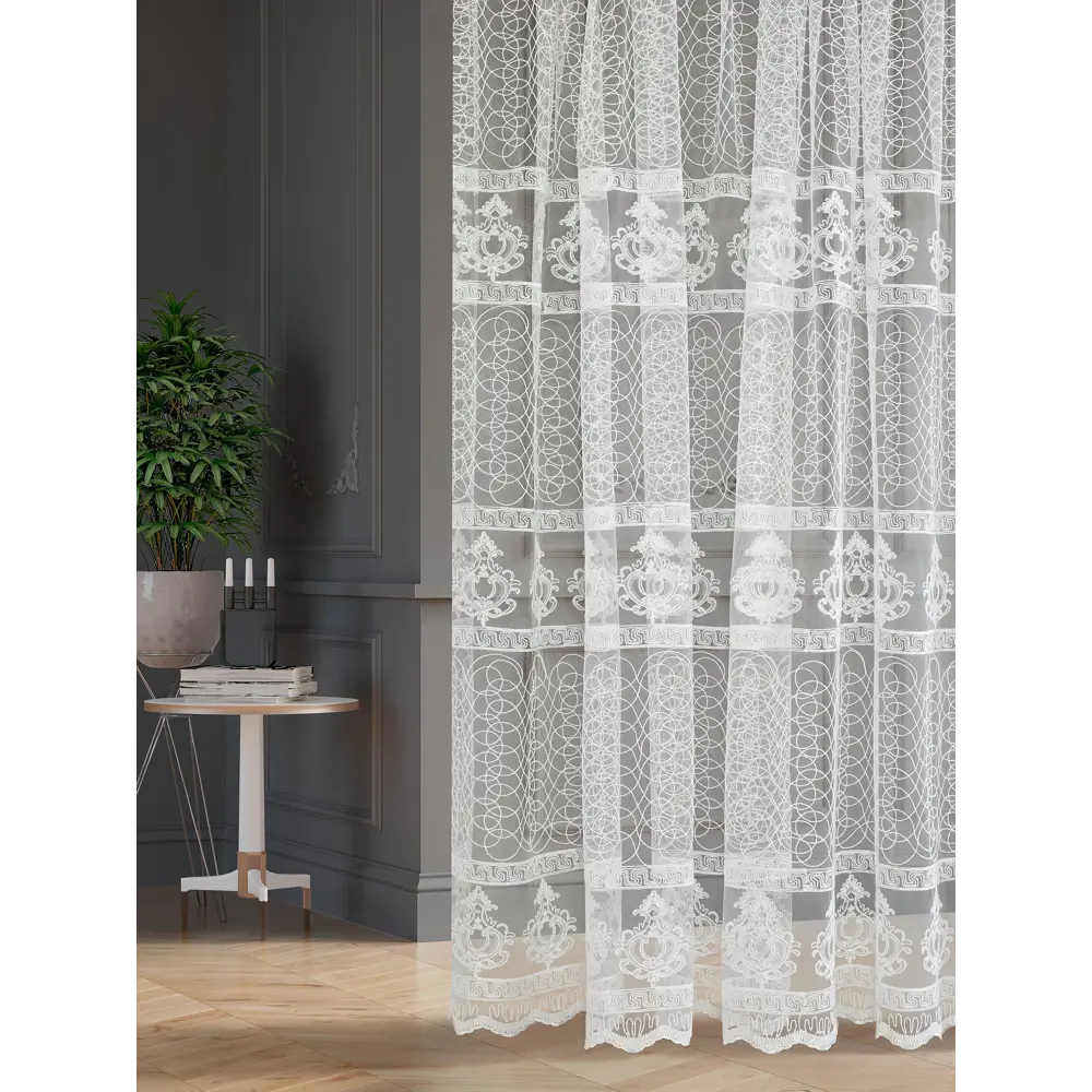 Фото 3 Тюль на шторной ленте At Home Рунаи-56 300x250 см цвет белый Фото 3 Тюль на шторной ленте At Home Рунаи-56 300x250 см цвет белый