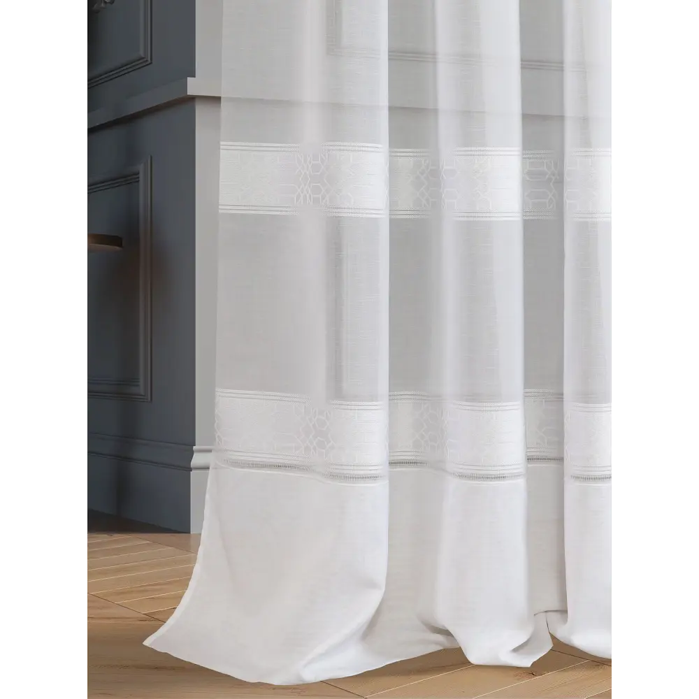 Фото 2 Тюль на шторной ленте At Home Рунаи-49 300x270 см цвет белый Фото 2 Тюль на шторной ленте At Home Рунаи-49 300x270 см цвет белый