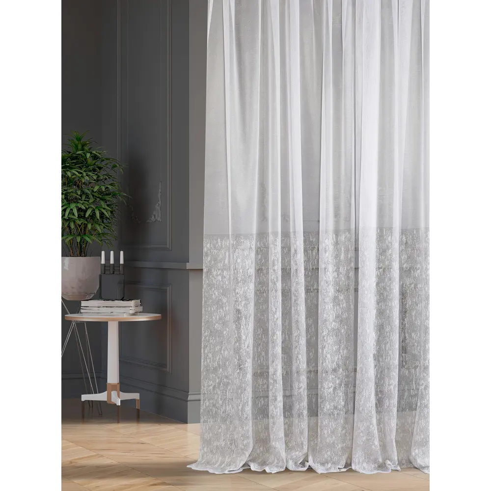 Фото 3 Тюль на шторной ленте At Home Лаен-35 300x270 см цвет белый Фото 3 Тюль на шторной ленте At Home Лаен-35 300x270 см цвет белый