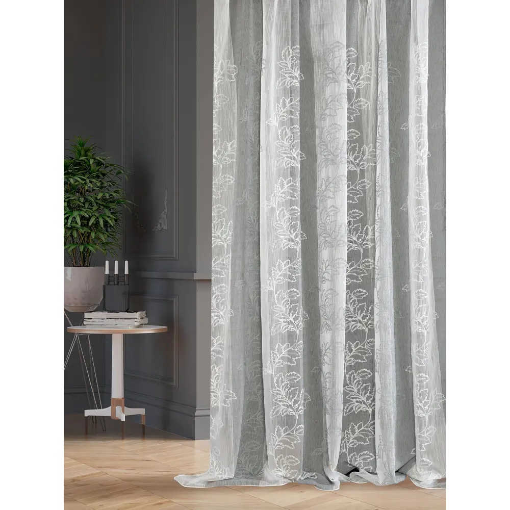 Фото 3 Тюль на шторной ленте At Home Лаен-36 300x250 см цвет белый Фото 3 Тюль на шторной ленте At Home Лаен-36 300x250 см цвет белый