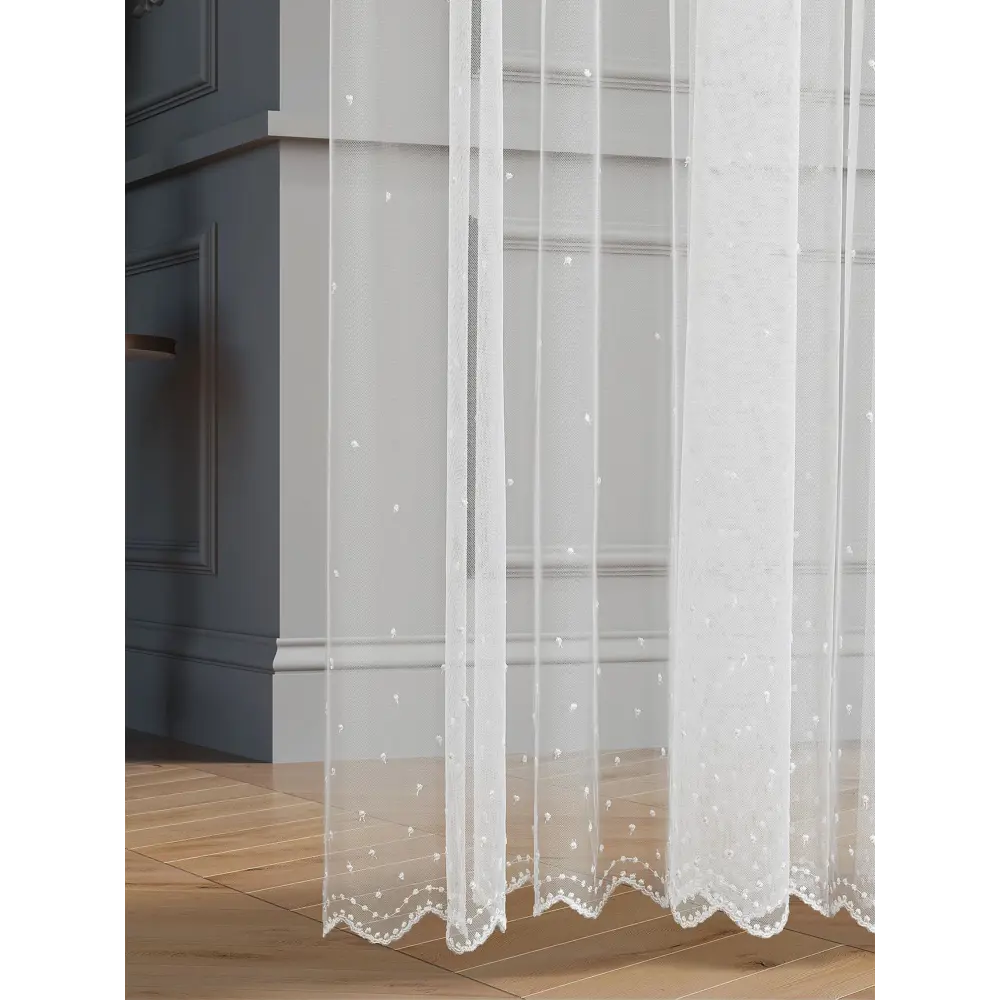 Фото 2 Тюль на шторной ленте At Home Алим-4 300x260 см цвет белый