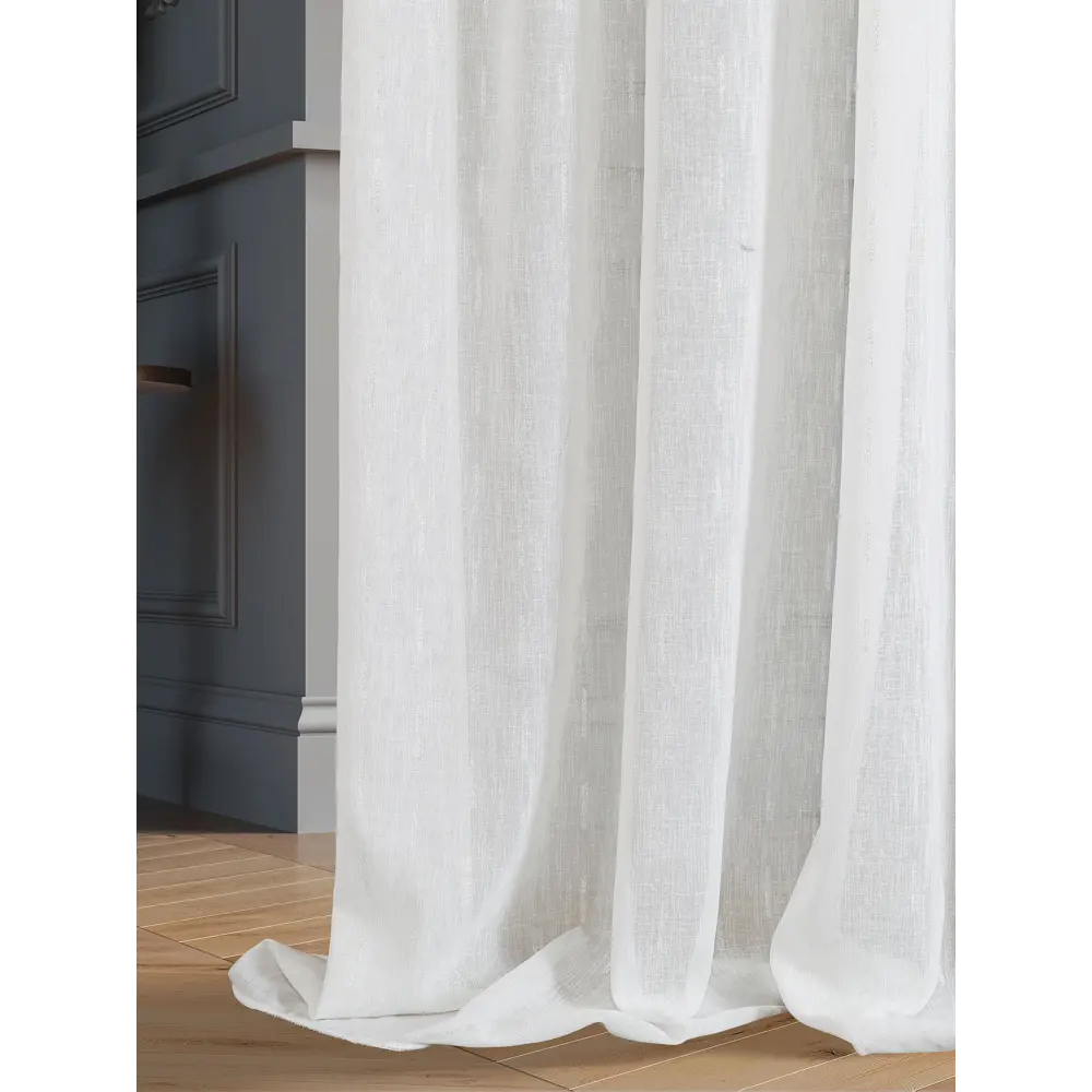 Фото 2 Тюль на шторной ленте At Home Алим-10 300x250 см цвет белый Фото 2 Тюль на шторной ленте At Home Алим-10 300x250 см цвет белый