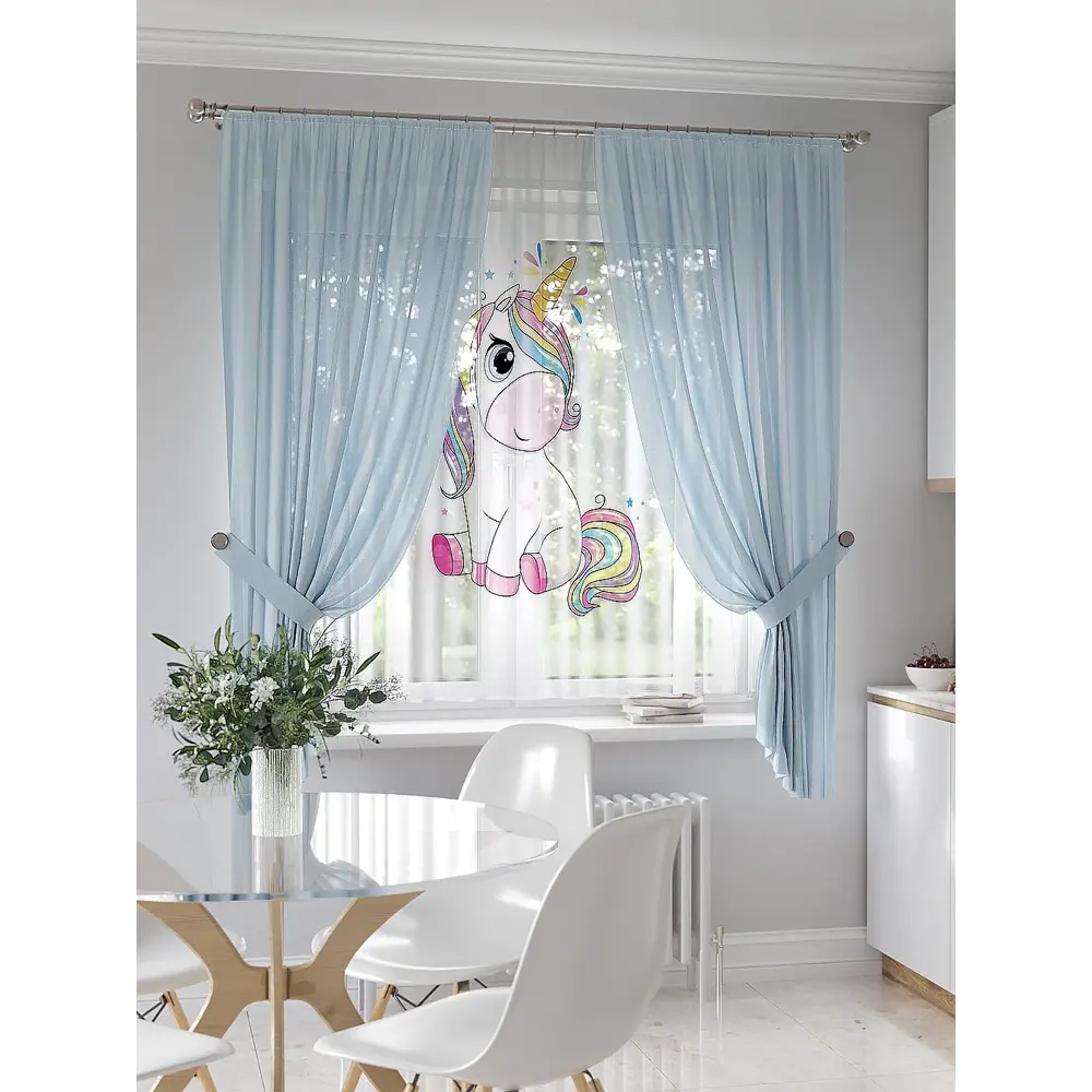 Фото Тюль на шторной ленте At Home Мирофинс 300x150 см цвет белый Фото Тюль на шторной ленте At Home Мирофинс 300x150 см цвет белый