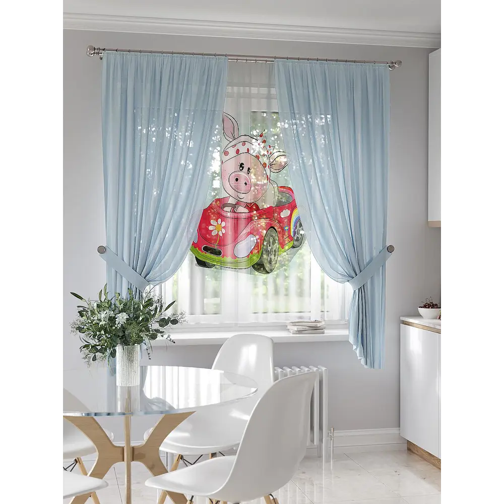 Фото Тюль на шторной ленте At Home Тимонкис 300x150 см цвет белый Фото Тюль на шторной ленте At Home Тимонкис 300x150 см цвет белый