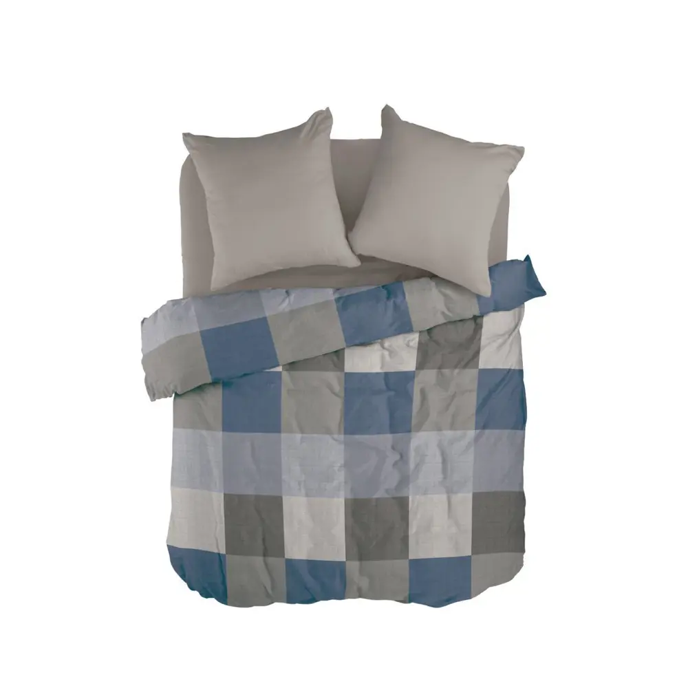 Фото 2 Комплект постельного белья Wenge евро перкаль сине-серый