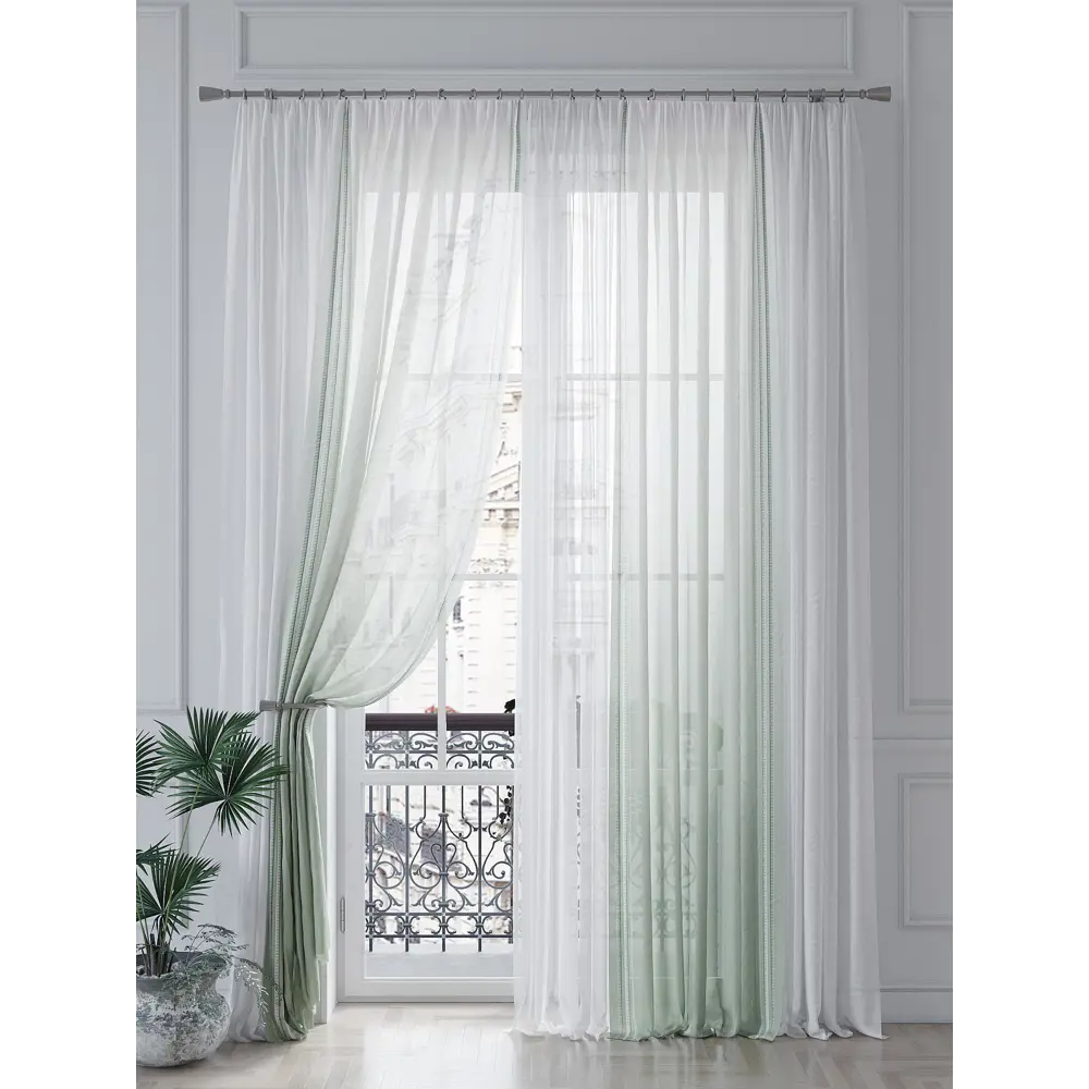 Фото 4 Тюль на шторной ленте At Home Шенрис 150x260 см цвет белый Фото 4 Тюль на шторной ленте At Home Шенрис 150x260 см цвет белый