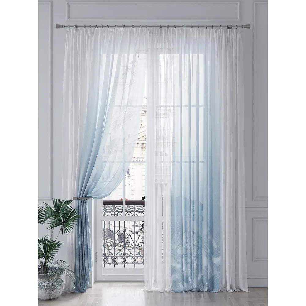 Фото 4 Тюль на шторной ленте At Home Минтренс 150x260 см цвет белый Фото 4 Тюль на шторной ленте At Home Минтренс 150x260 см цвет белый