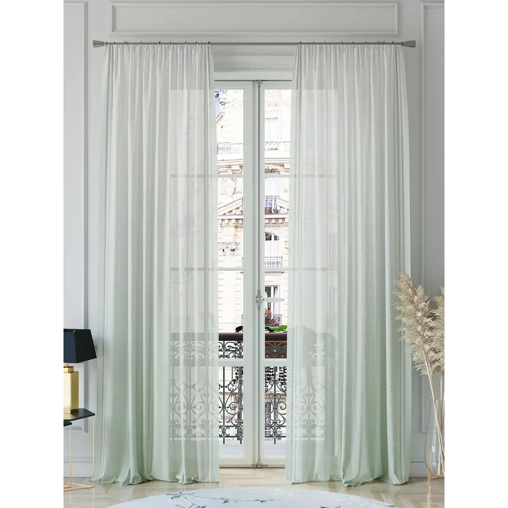 Фото 2 Тюль на шторной ленте At Home Шенрис 150x260 см цвет белый Фото 2 Тюль на шторной ленте At Home Шенрис 150x260 см цвет белый
