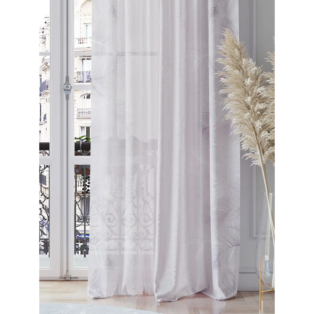 Фото 3 Тюль на шторной ленте At Home Рилирнес 150x260 см цвет белый Фото 3 Тюль на шторной ленте At Home Рилирнес 150x260 см цвет белый