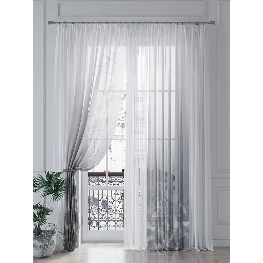 Фото 4 Тюль на шторной ленте At Home Френмес 150x260 см цвет белый