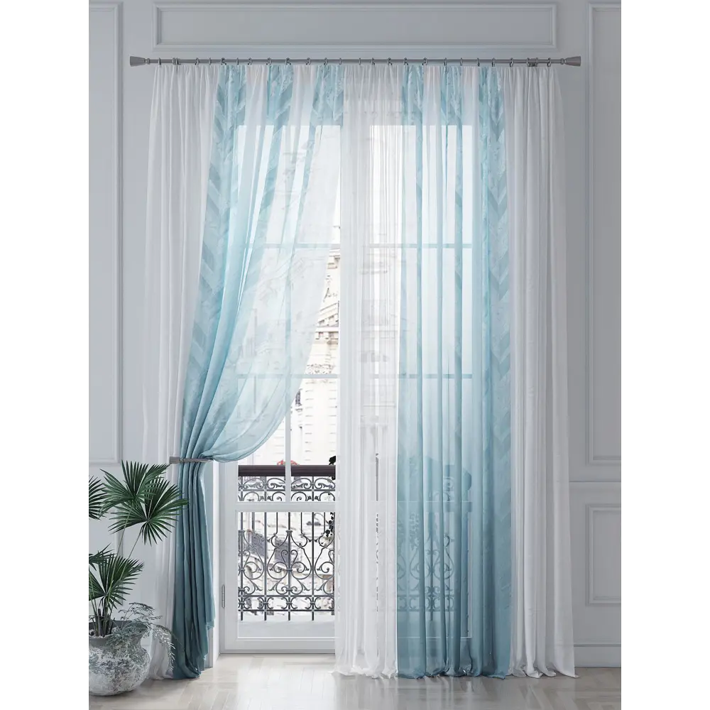 Фото 4 Тюль на шторной ленте At Home Фирисенс 150x260 см цвет белый Фото 4 Тюль на шторной ленте At Home Фирисенс 150x260 см цвет белый