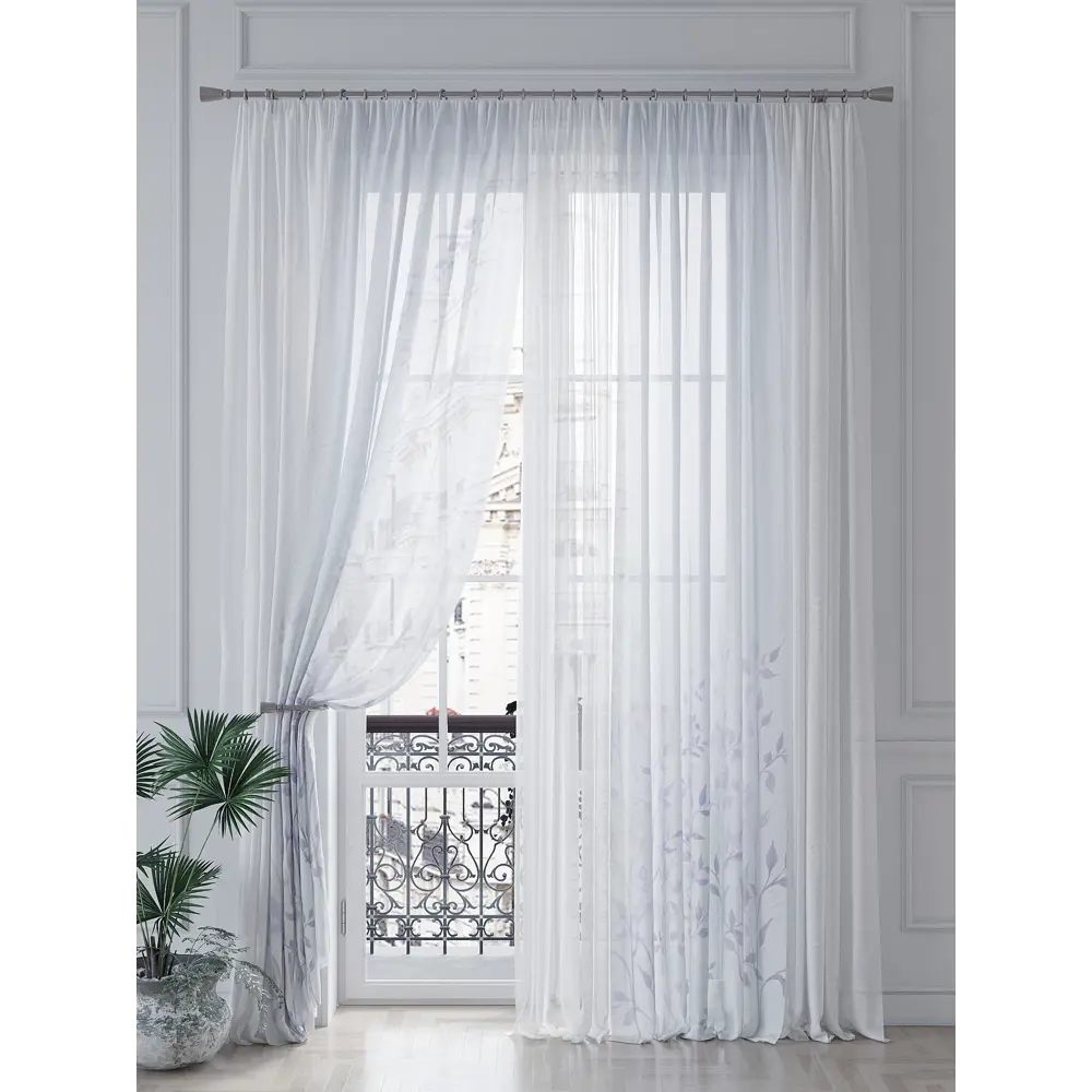 Фото 4 Тюль на шторной ленте At Home Лоринест 150x260 см цвет белый Фото 4 Тюль на шторной ленте At Home Лоринест 150x260 см цвет белый