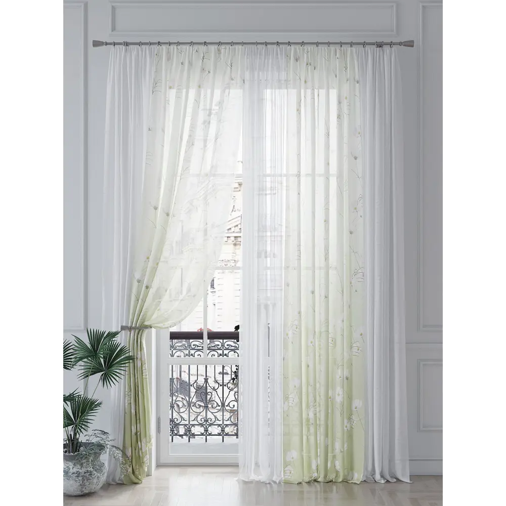 Фото 4 Тюль на шторной ленте At Home Миронрис 150x260 см цвет белый