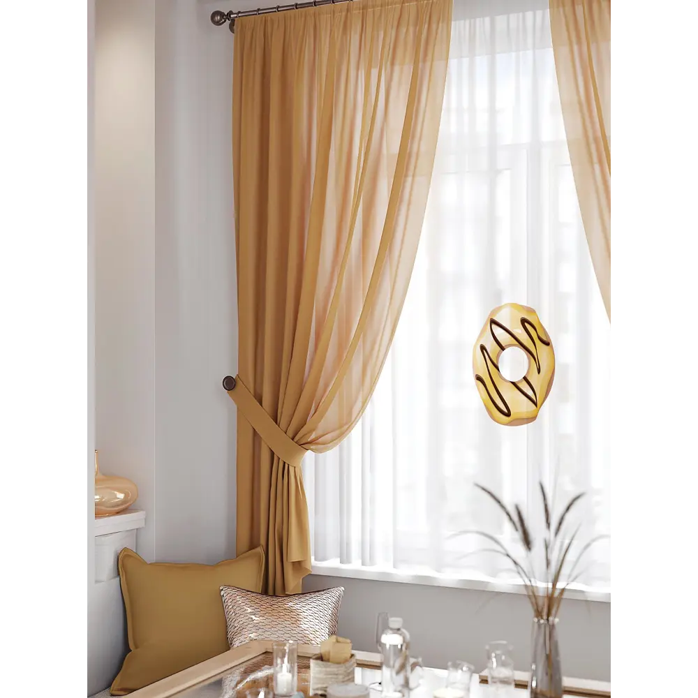 Фото 2 Тюль на шторной ленте At Home Ритомен 300x150 см цвет белый Фото 2 Тюль на шторной ленте At Home Ритомен 300x150 см цвет белый