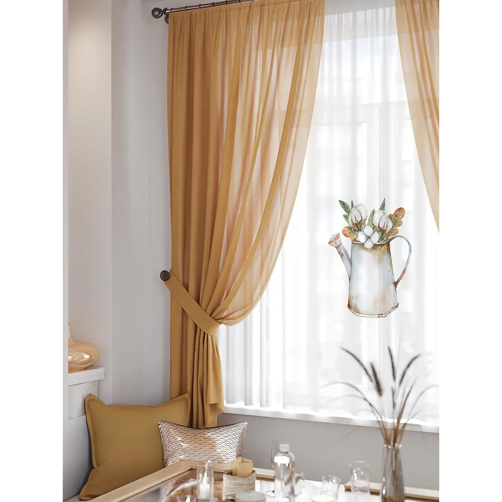 Фото 2 Тюль на шторной ленте At Home Нокрос 300x150 см цвет зеленый Фото 2 Тюль на шторной ленте At Home Нокрос 300x150 см цвет зеленый