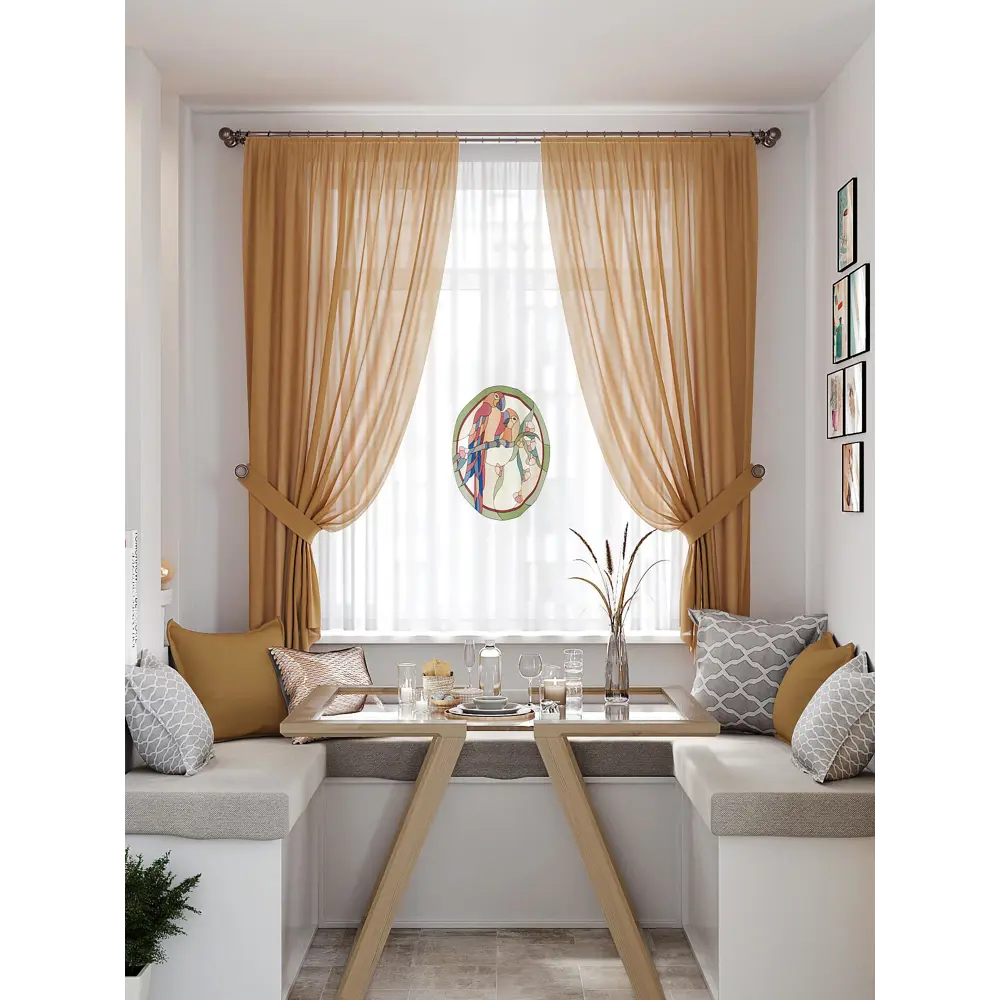 Фото Тюль на шторной ленте At Home Роминорс 300x150 см цвет красный, бордовый Фото Тюль на шторной ленте At Home Роминорс 300x150 см цвет красный, бордовый