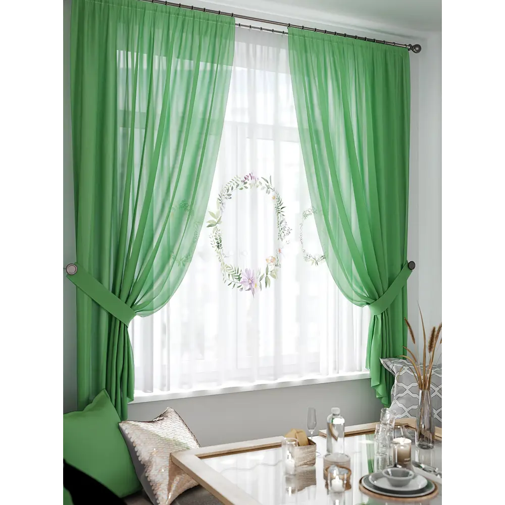 Фото 3 Тюль на шторной ленте At Home Неркмас 300x150 см цвет белый Фото 3 Тюль на шторной ленте At Home Неркмас 300x150 см цвет белый