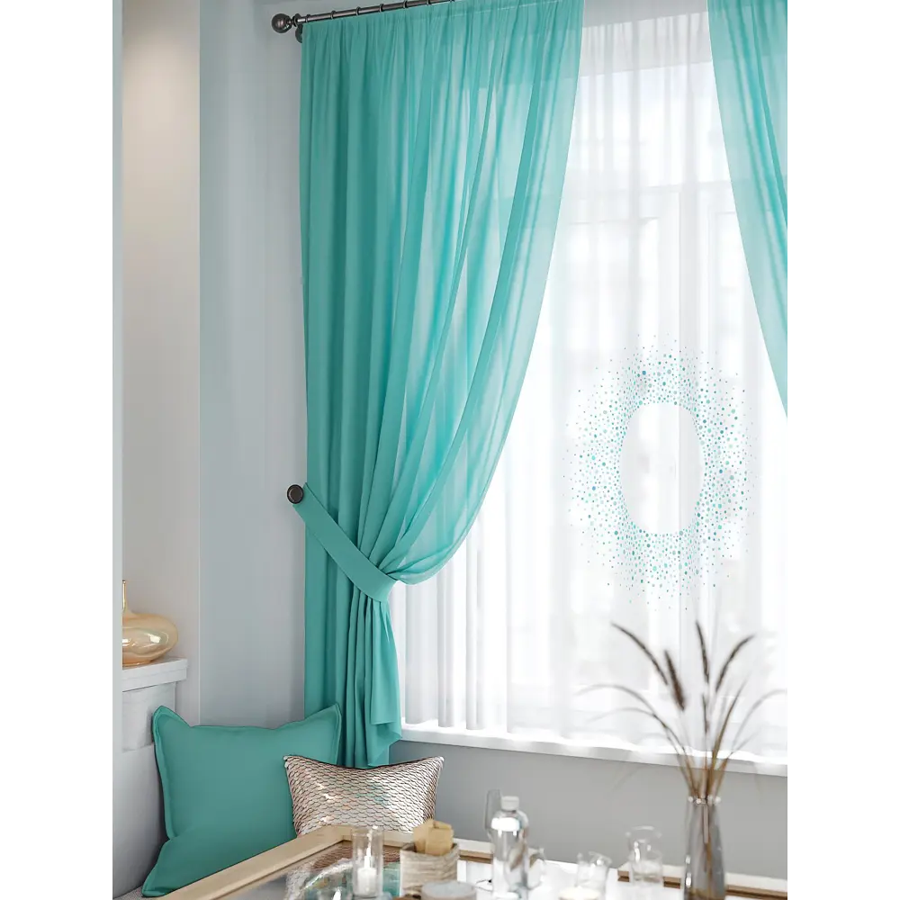 Фото 2 Тюль на шторной ленте At Home Ринсенит 300x150 см цвет белый Фото 2 Тюль на шторной ленте At Home Ринсенит 300x150 см цвет белый