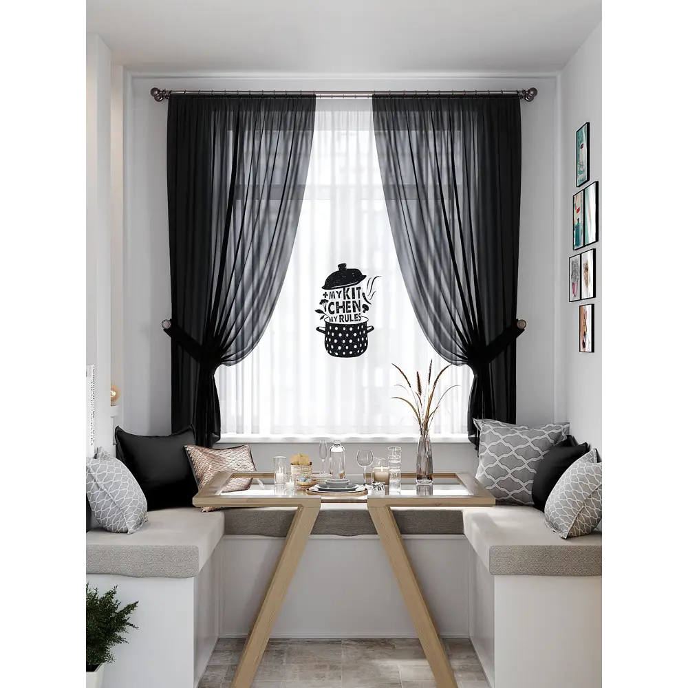 Фото Тюль на шторной ленте At Home Рунвилс 300x150 см цвет белый Фото Тюль на шторной ленте At Home Рунвилс 300x150 см цвет белый