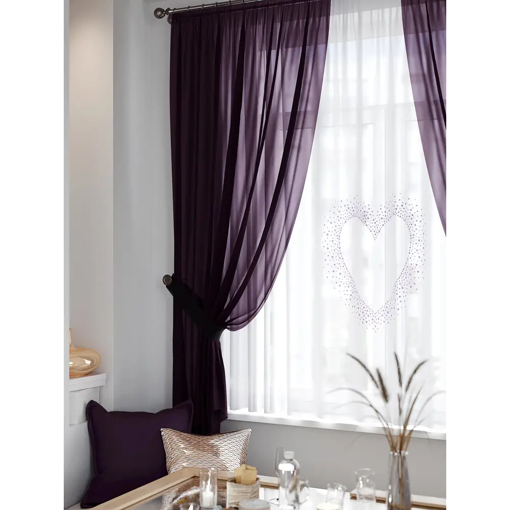 Фото 2 Тюль на шторной ленте At Home Ринивис 300x150 см цвет белый Фото 2 Тюль на шторной ленте At Home Ринивис 300x150 см цвет белый