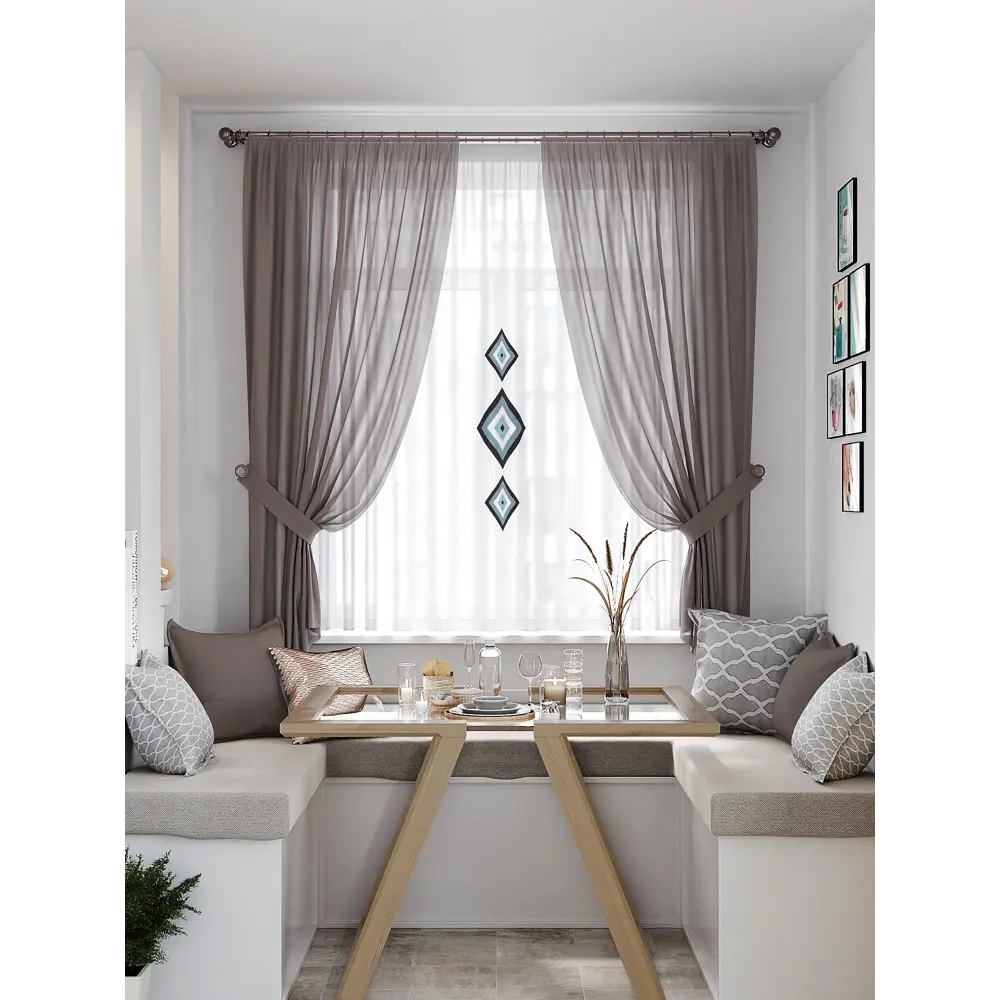 Фото Тюль на шторной ленте At Home Тимронис 300x150 см цвет белый Фото Тюль на шторной ленте At Home Тимронис 300x150 см цвет белый