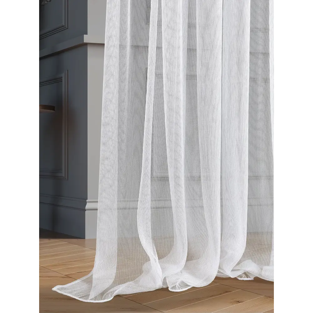 Фото 2 Тюль на шторной ленте At Home Кингу-109 300x280 см цвет белый Фото 2 Тюль на шторной ленте At Home Кингу-109 300x280 см цвет белый