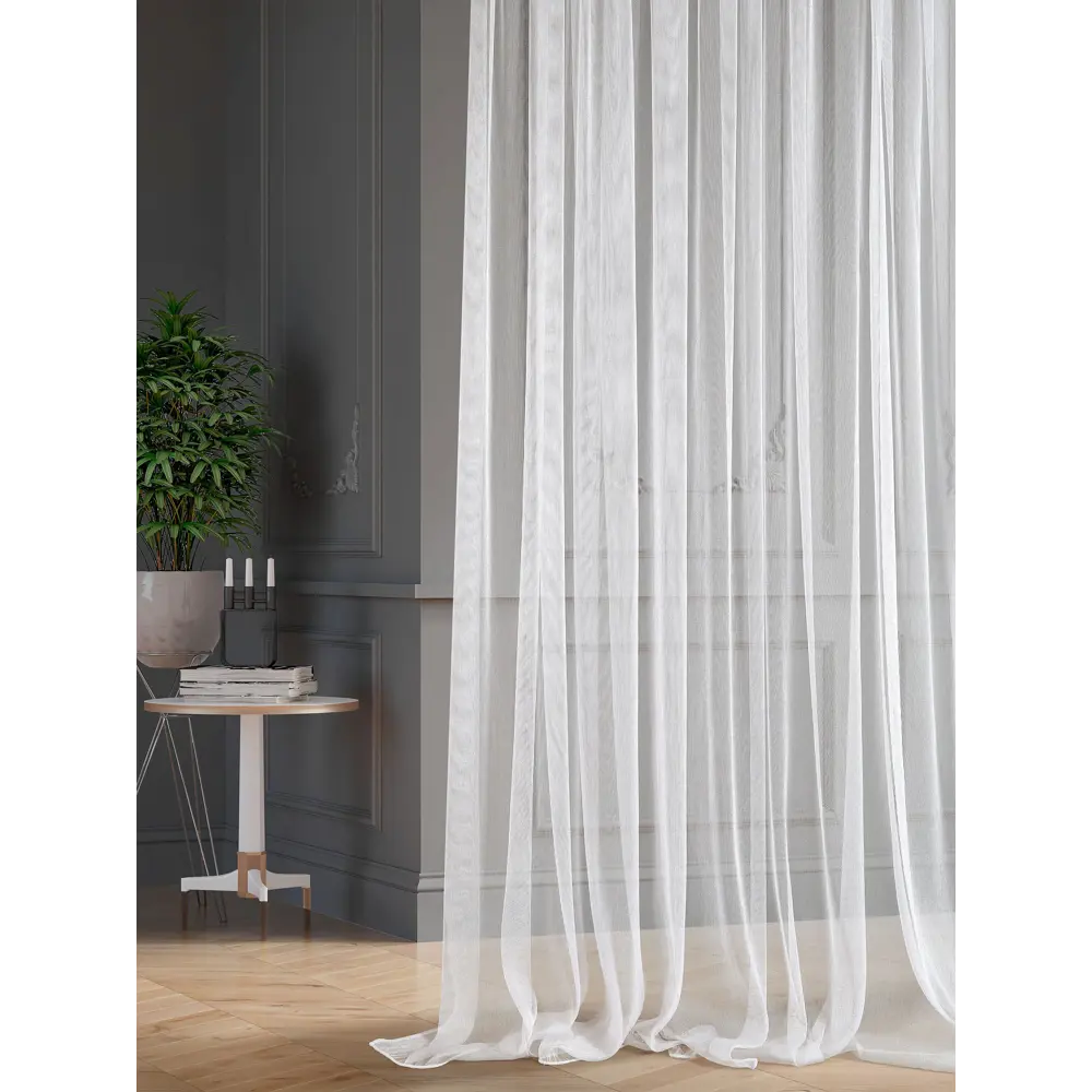 Фото 3 Тюль на шторной ленте At Home Кингу-109 300x270 см цвет белый Фото 3 Тюль на шторной ленте At Home Кингу-109 300x270 см цвет белый