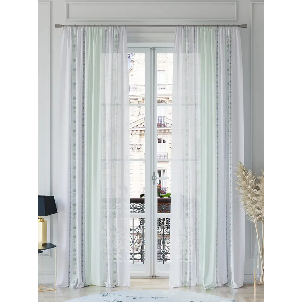 Фото 2 Тюль на шторной ленте At Home Ленсвилс 150x260 см цвет белый Фото 2 Тюль на шторной ленте At Home Ленсвилс 150x260 см цвет белый