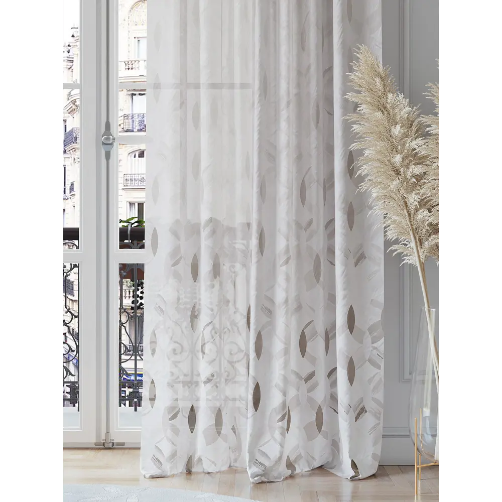 Фото 3 Тюль на шторной ленте At Home Нешкирс 150x260 см цвет белый Фото 3 Тюль на шторной ленте At Home Нешкирс 150x260 см цвет белый