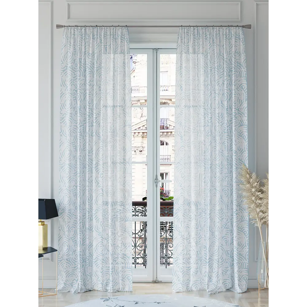 Фото 2 Тюль на шторной ленте At Home Миринорс 150x260 см цвет белый Фото 2 Тюль на шторной ленте At Home Миринорс 150x260 см цвет белый